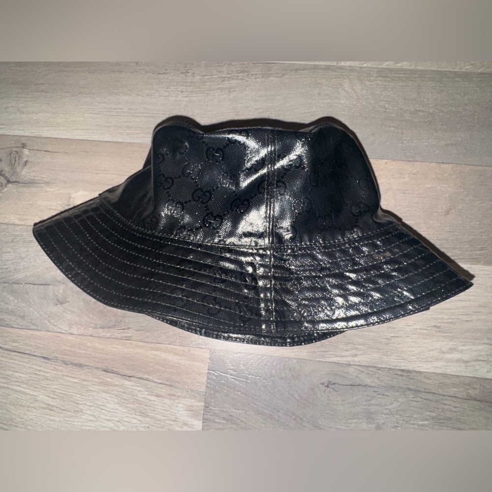 Gucci Black Glossy Bucket Hat